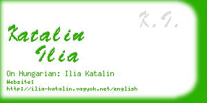 katalin ilia business card